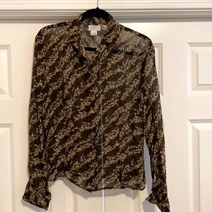 Loft Sheer Silk Blouse